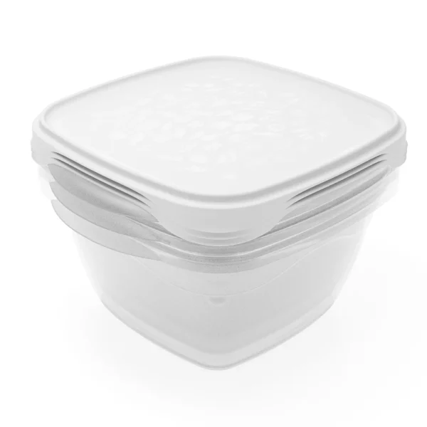 Conjunto de 3 herméticos FreshCool de Practiline 1300ml transparentes con tapa Blanca