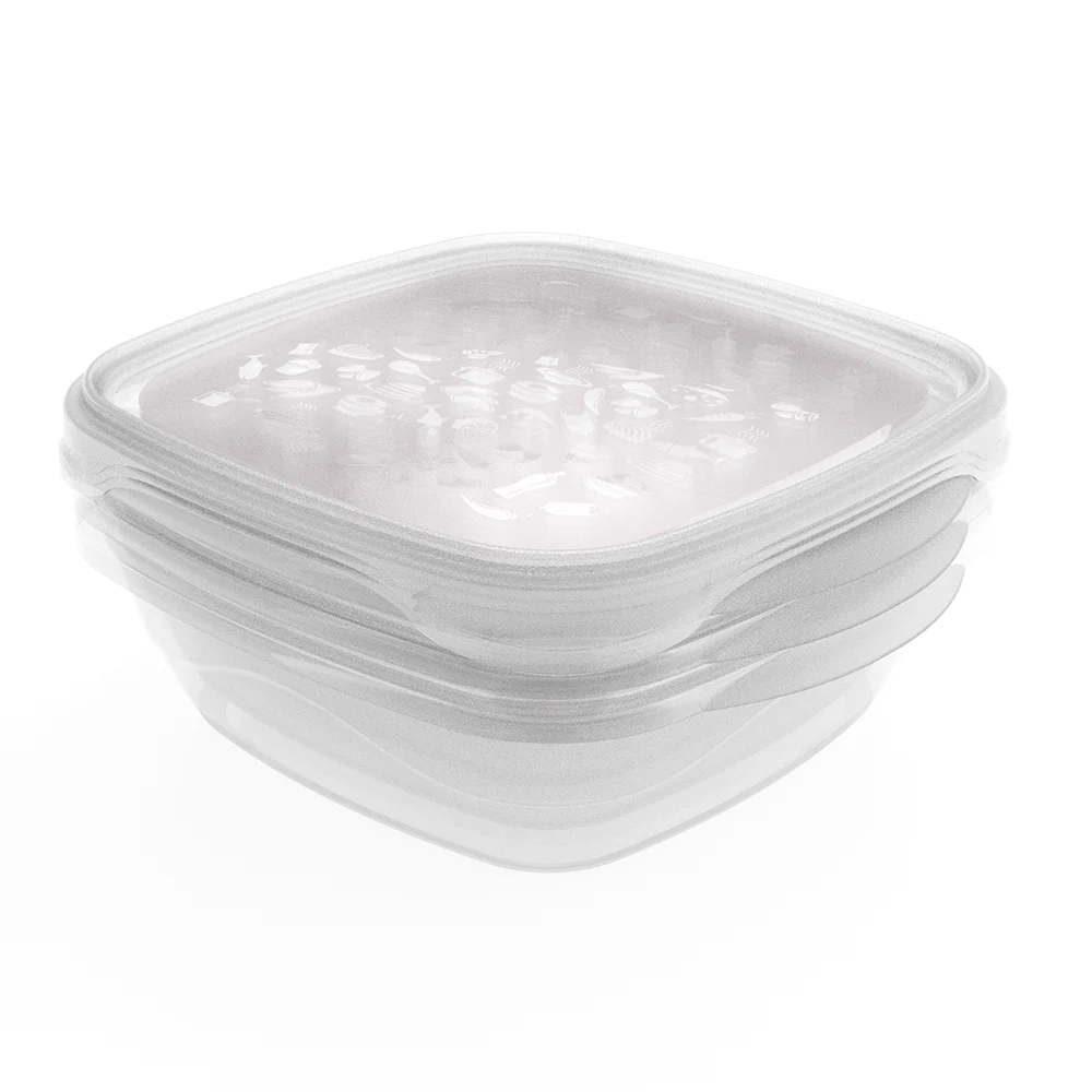 Conjunto de 3 herméticos FreshCool de Practiline 800 ml transparentes