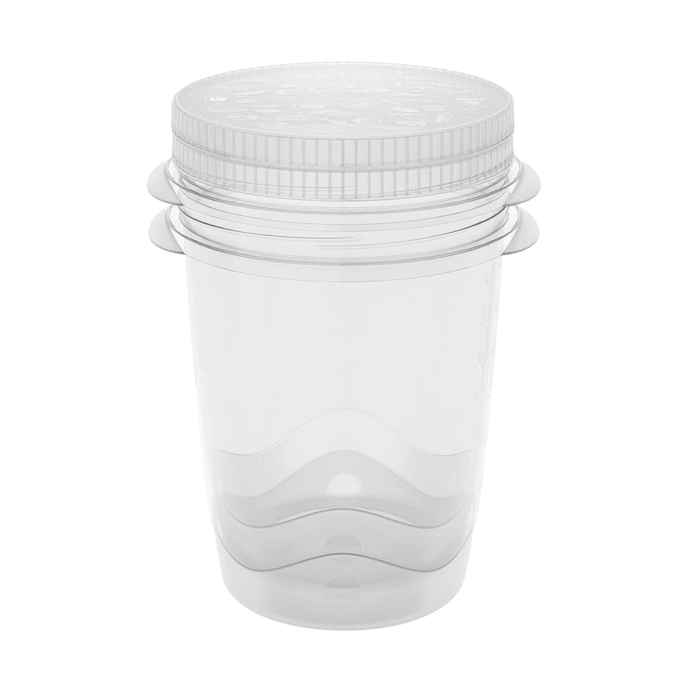 Conjunto de 2 Herméticos con rosca FreshCool de Practiline redondos Brancos1000 ml