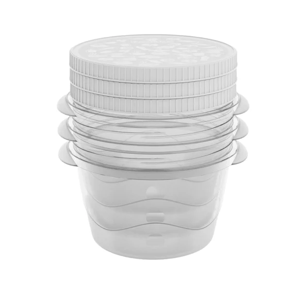 Conjunto de 3 Herméticos con rosca FreshCool de Practiline redondos Branco 550ml