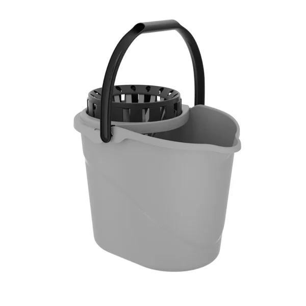 Balde EasyDrip Practiline Cinza com Espremedor Cinza