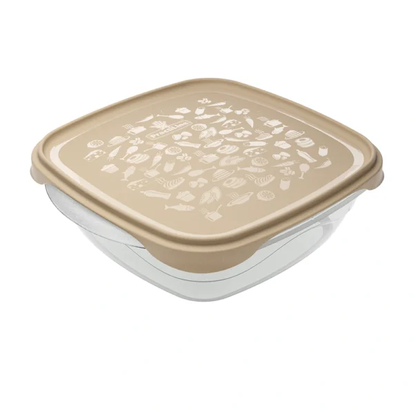 Hermético FreshCool Practiline Cuadrado 800 ml Latte Bege