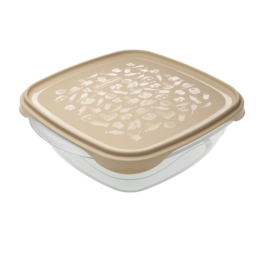 Hermético FreshCool Practiline Cuadrado 800 ml Latte Bege