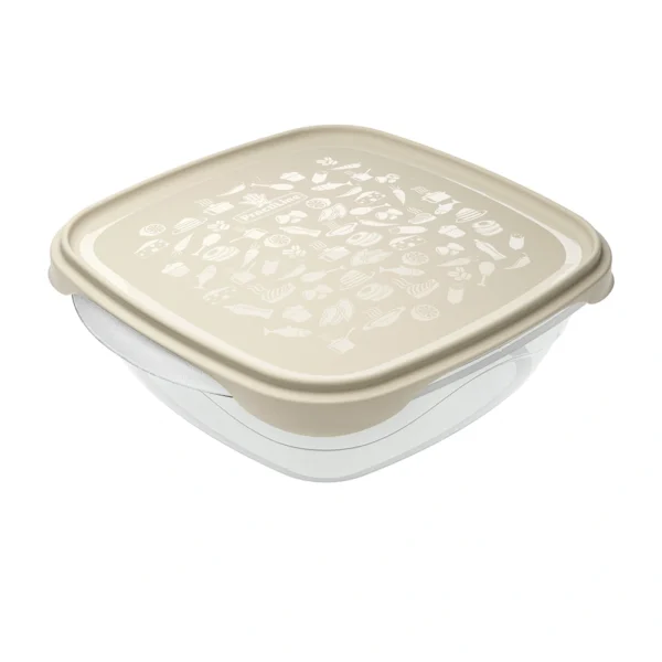 Hermético FreshCool Practiline Cuadrado 800 ml Taupe Gray