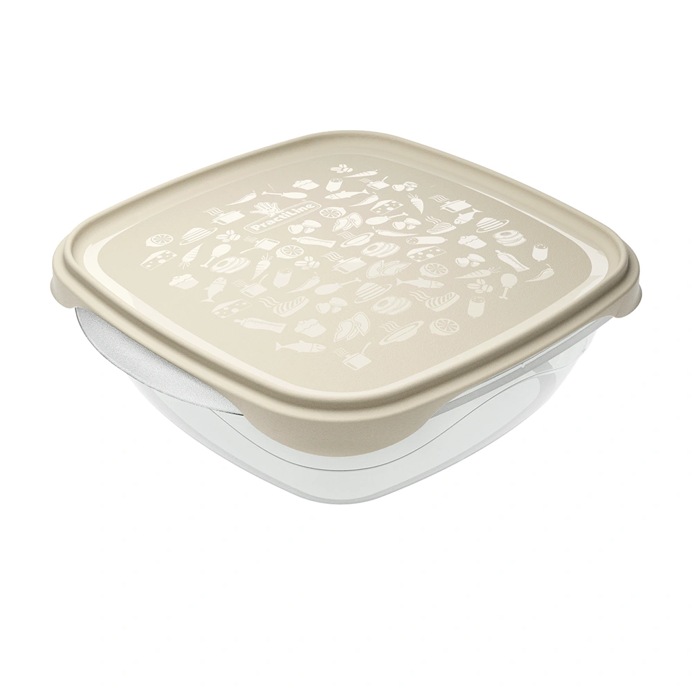 Hermético FreshCool Practiline Cuadrado 800 ml Taupe Gray