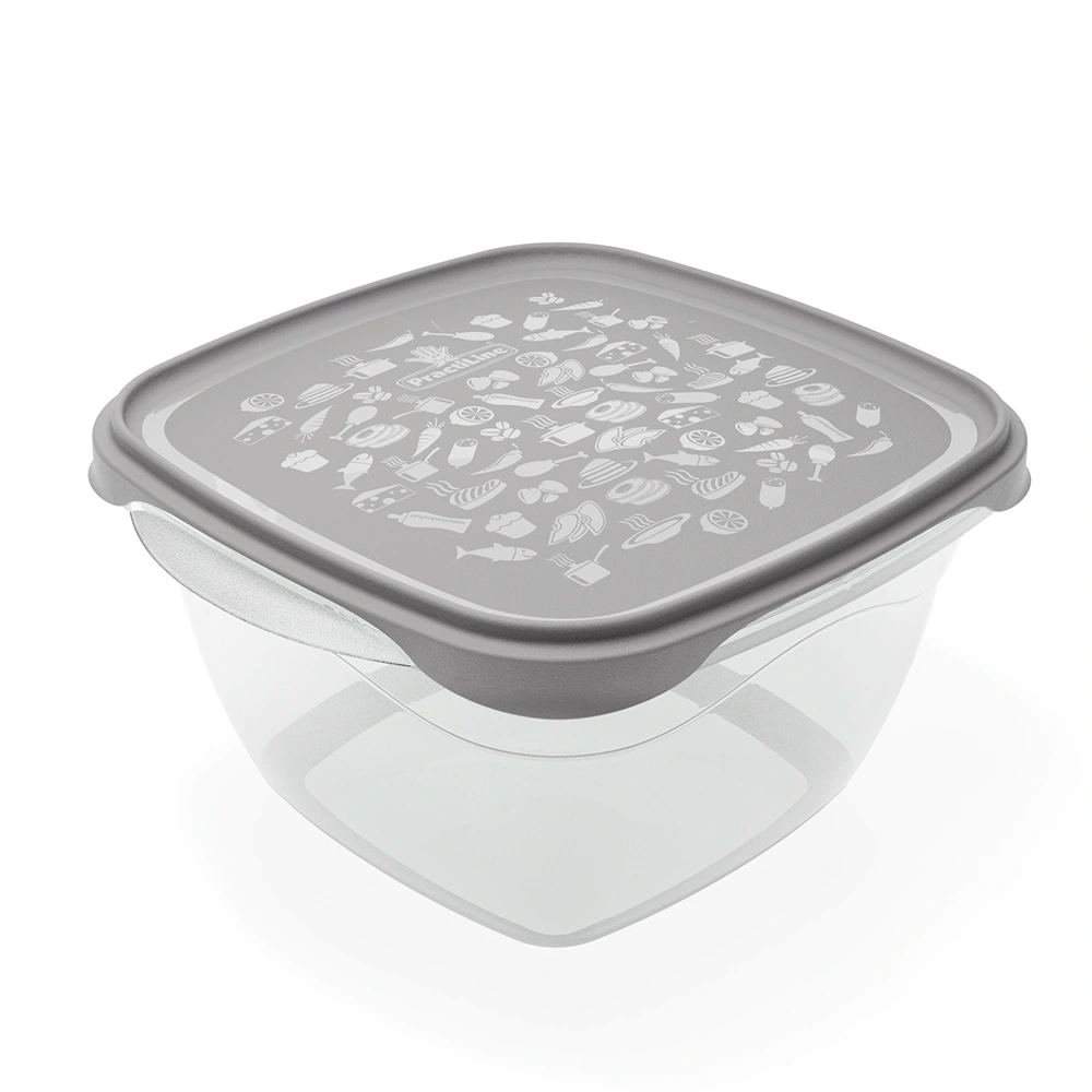 Hermético FreshCool Practiline Cuadrado1300 ml 1300 ml Cinza