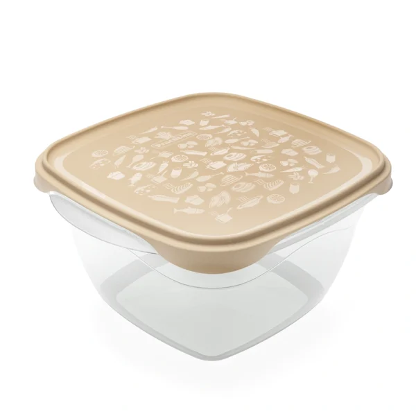 Hermético FreshCool Practiline Cuadrado1300 ml Latte Bege