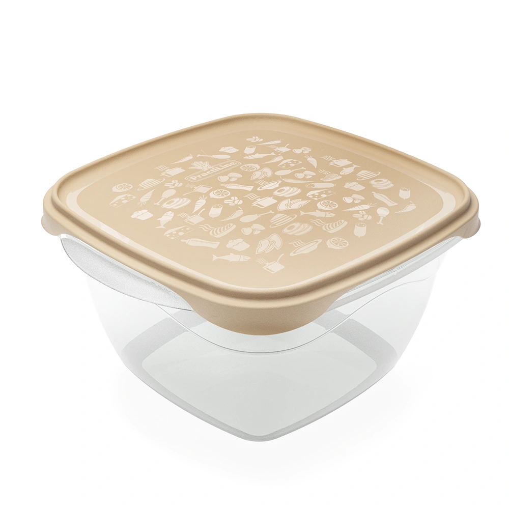 Hermético FreshCool Practiline Cuadrado1300 ml Latte Bege