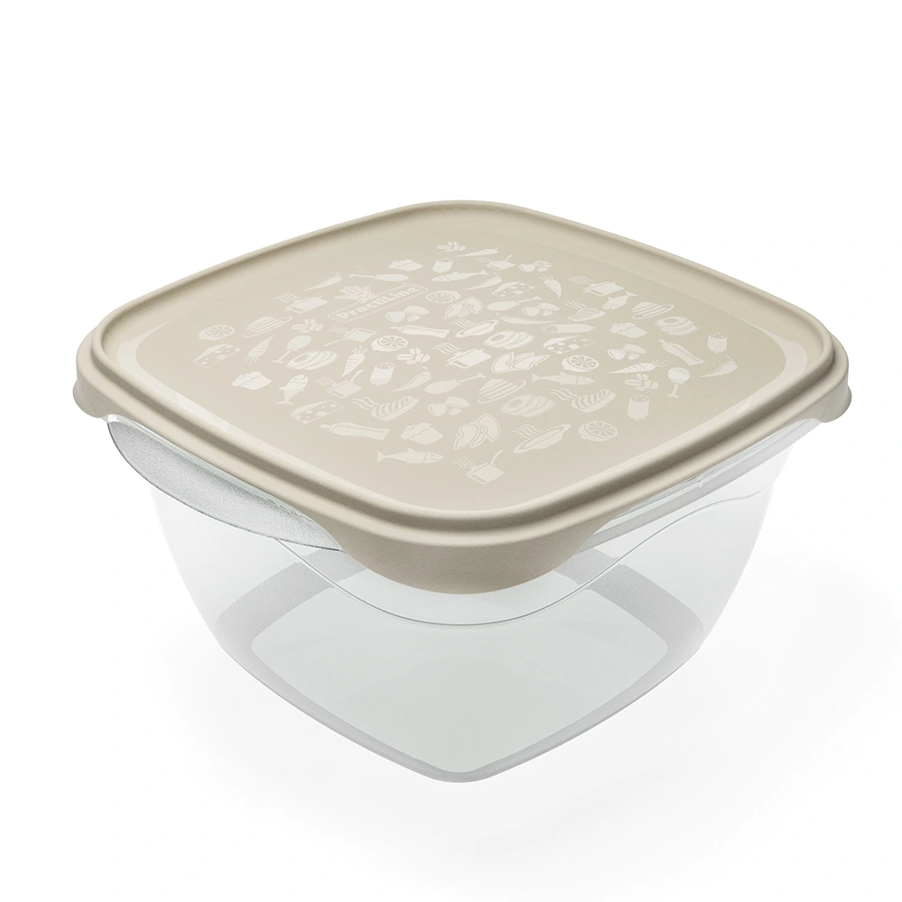 Hermético FreshCool Practiline Cuadrado1300 ml Taupe Gray