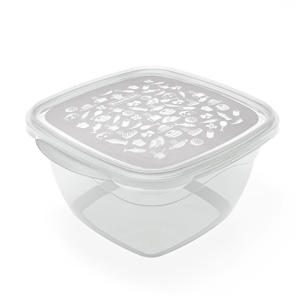 Hermético FreshCool Practiline Cuadrado1300 ml Transparente