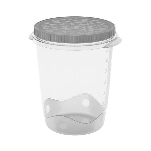 Hermético con rosca FreshCool de Practiline redondo Cinza 1000 ml