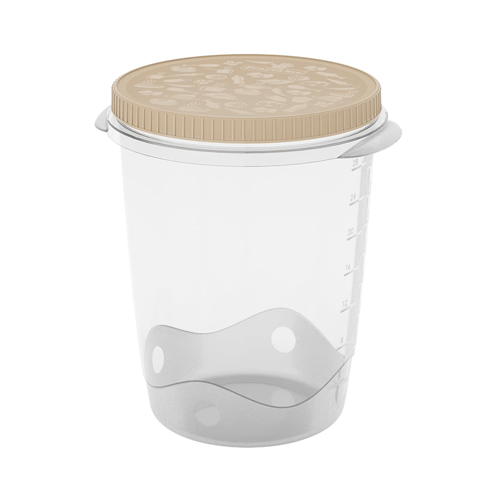 Hermético con rosca FreshCool de Practiline redondo Latte Beige 1000 ml