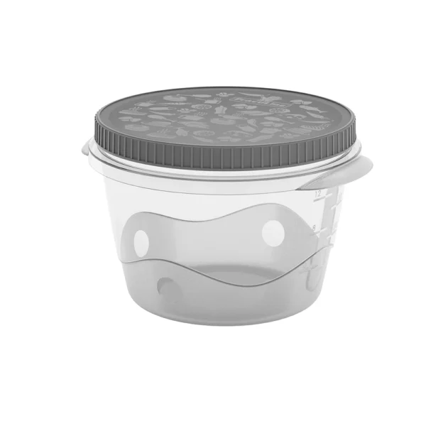 Hermético con rosca FreshCool de Practiline redondo cinza 550ml