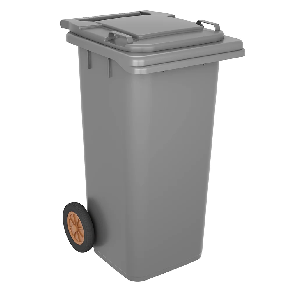 Contentor BioLogic 120 Litros de Practiline cinza e cinza com rodas