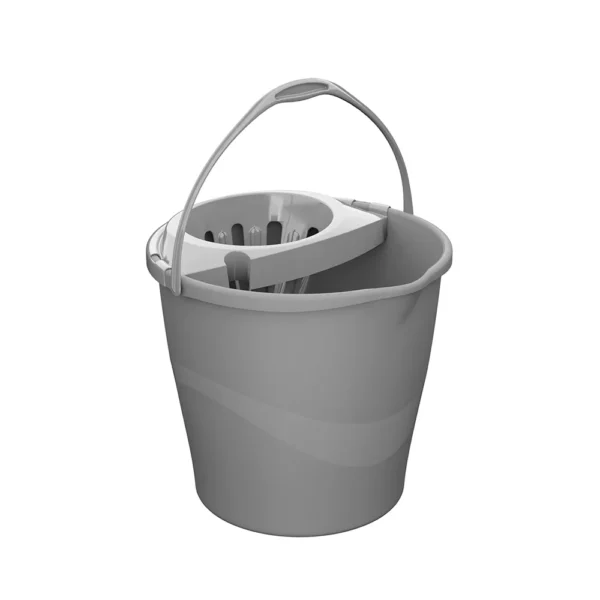 Balde RoundDrip Practiline Cinza com espremedor Cinza