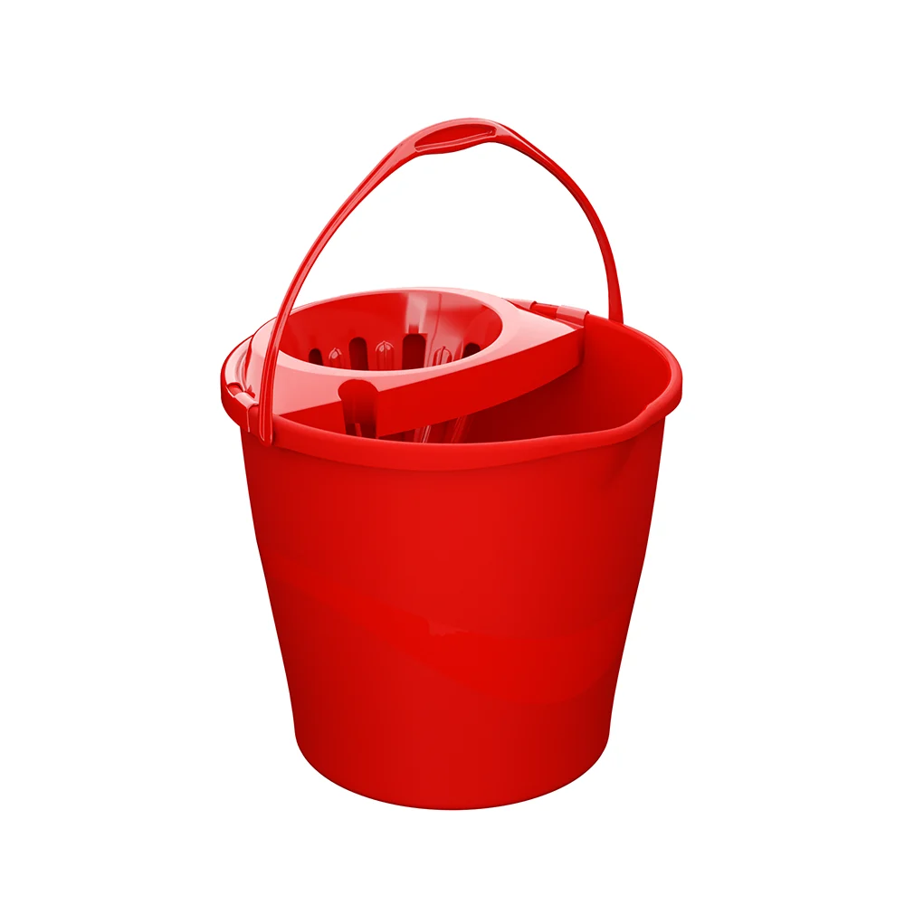 Balde RoundDrip Practiline Vermelho com espremedor Vermelho