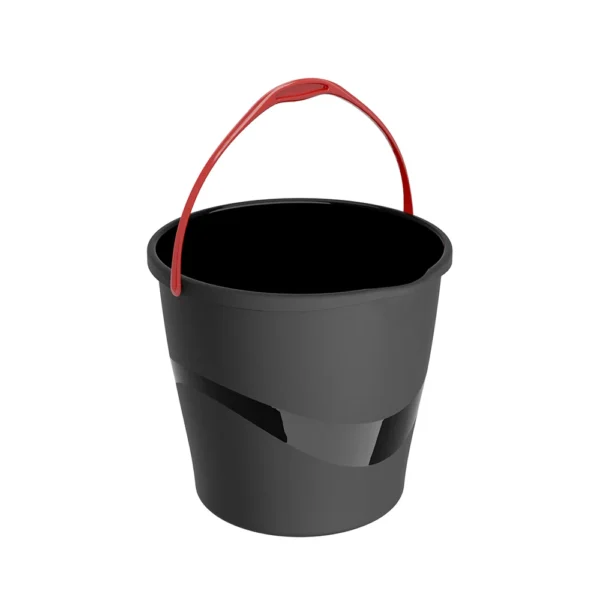 Balde RoundDrip Practiline sem espremedor preto com Vermelho