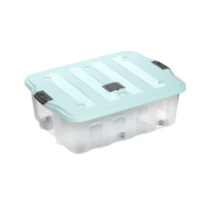 Caixa plástica transparente com tampa Practiline BigBox 78 Lt Artic Blue