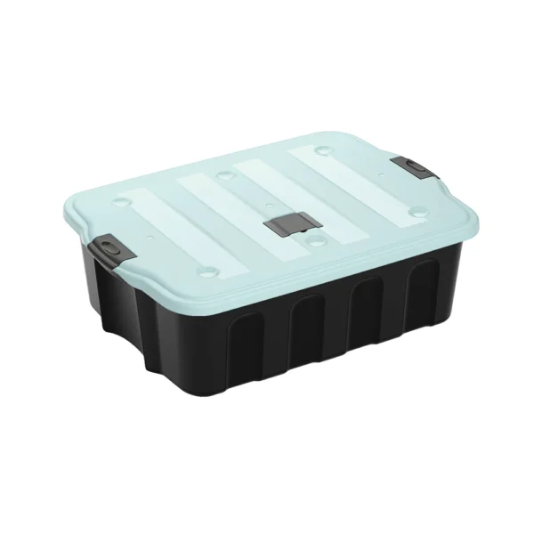 Caixa plástica preto com tampa Practiline BigBox 78 Lt Artic Blue